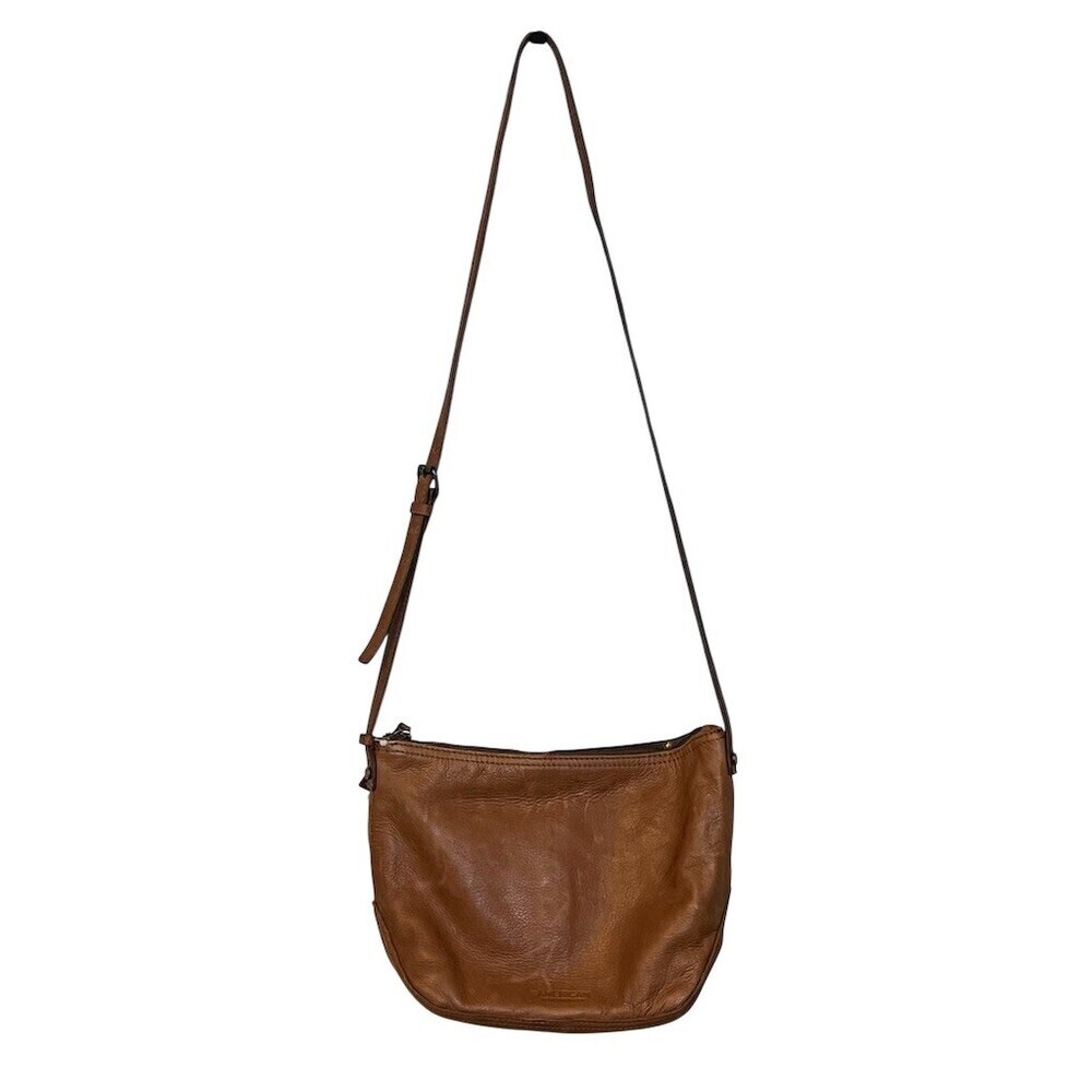 American Leather Co. Boho Crossbody Shoulder Bag Women’s Brown Zip Fall Hippie - Picture 4 of 15